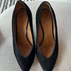 Isabel Marant pony hair calf skin pumps